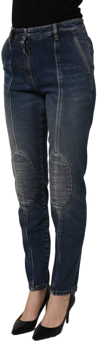 Dolce & Gabbana Dark Blue Cotton Stretch Skinny Denim Jeans