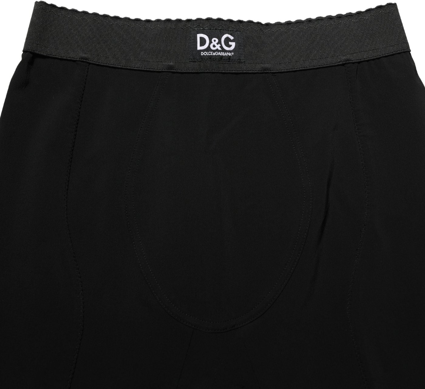 Dolce & Gabbana Black Viscose High Waist Capri Trouser Pants