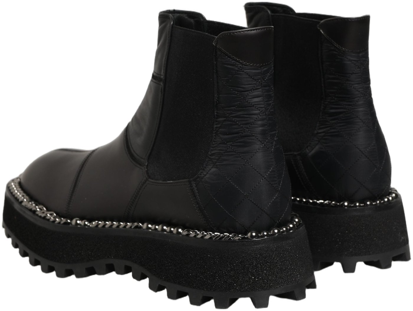 Dolce & Gabbana Black Chelsea Boots Leather Slip On Men Shoes