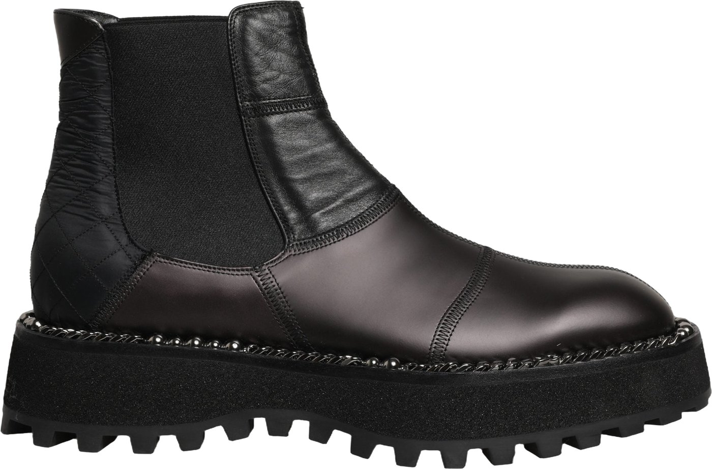 Dolce & Gabbana Black Chelsea Boots Leather Slip On Men Shoes