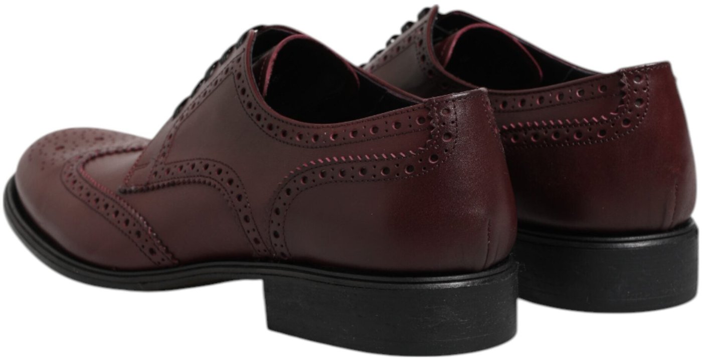 Dolce & Gabbana Brown Leather Lace Up Derby Dress Shoes