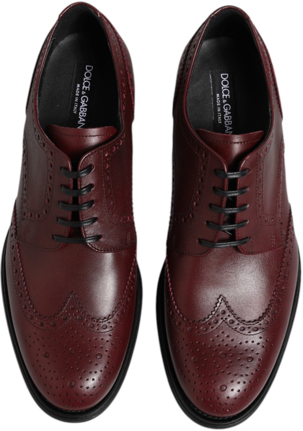 Dolce & Gabbana Brown Leather Lace Up Derby Dress Shoes