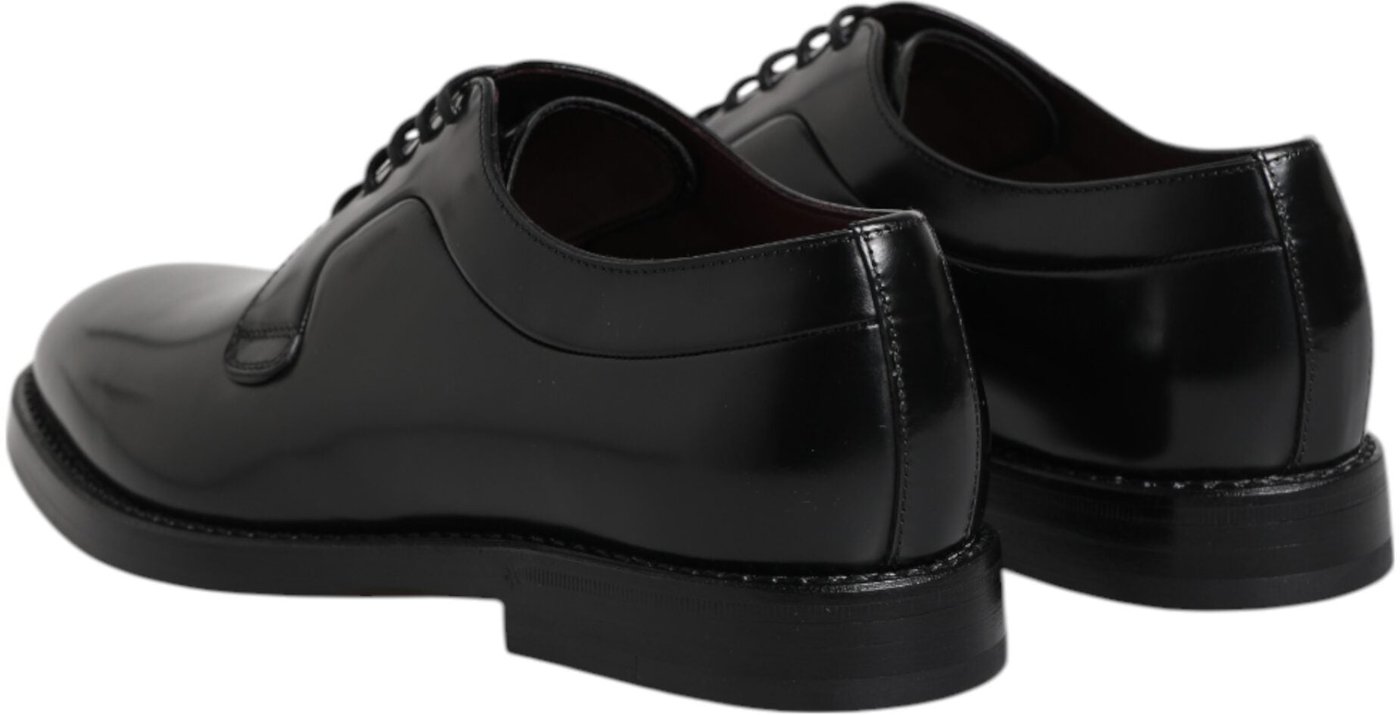 Dolce & Gabbana Black Calf Leather Lace Up Dress Derby Shoes