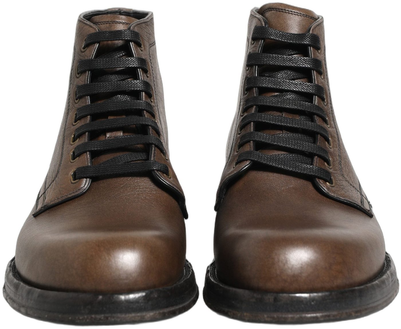Dolce & Gabbana Brown Perugino Leather Men Ankle Boots Shoes