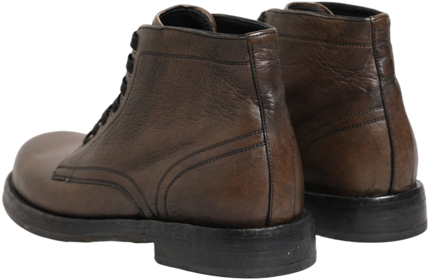 Dolce & Gabbana Brown Perugino Leather Men Ankle Boots Shoes