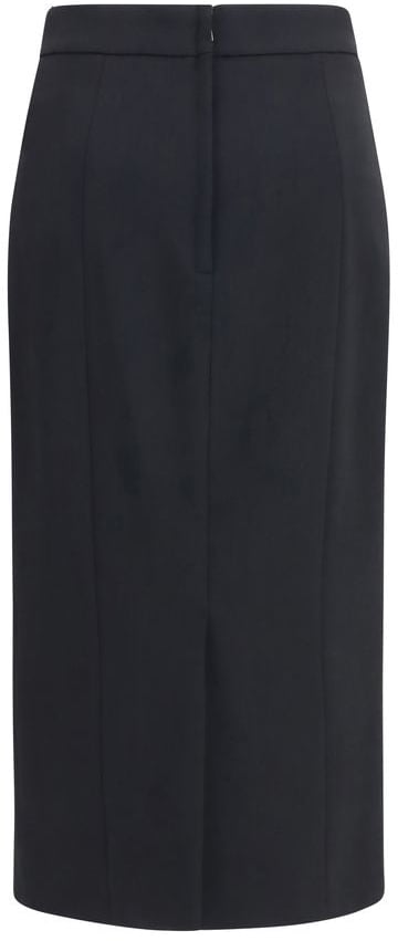 Dolce & Gabbana Black Wool Oves Aries Long Skirt