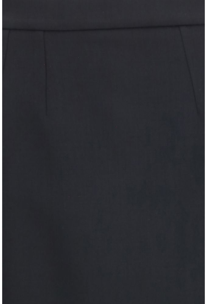 Dolce & Gabbana Black Wool Oves Aries Long Skirt