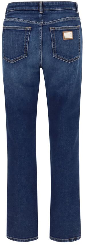 Dolce & Gabbana Blue Cotton Straight-Leg Jeans