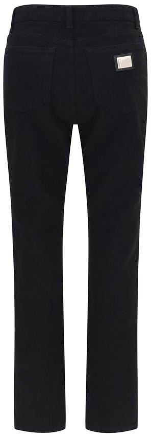 Dolce & Gabbana Black Cotton Straight-Leg Jeans