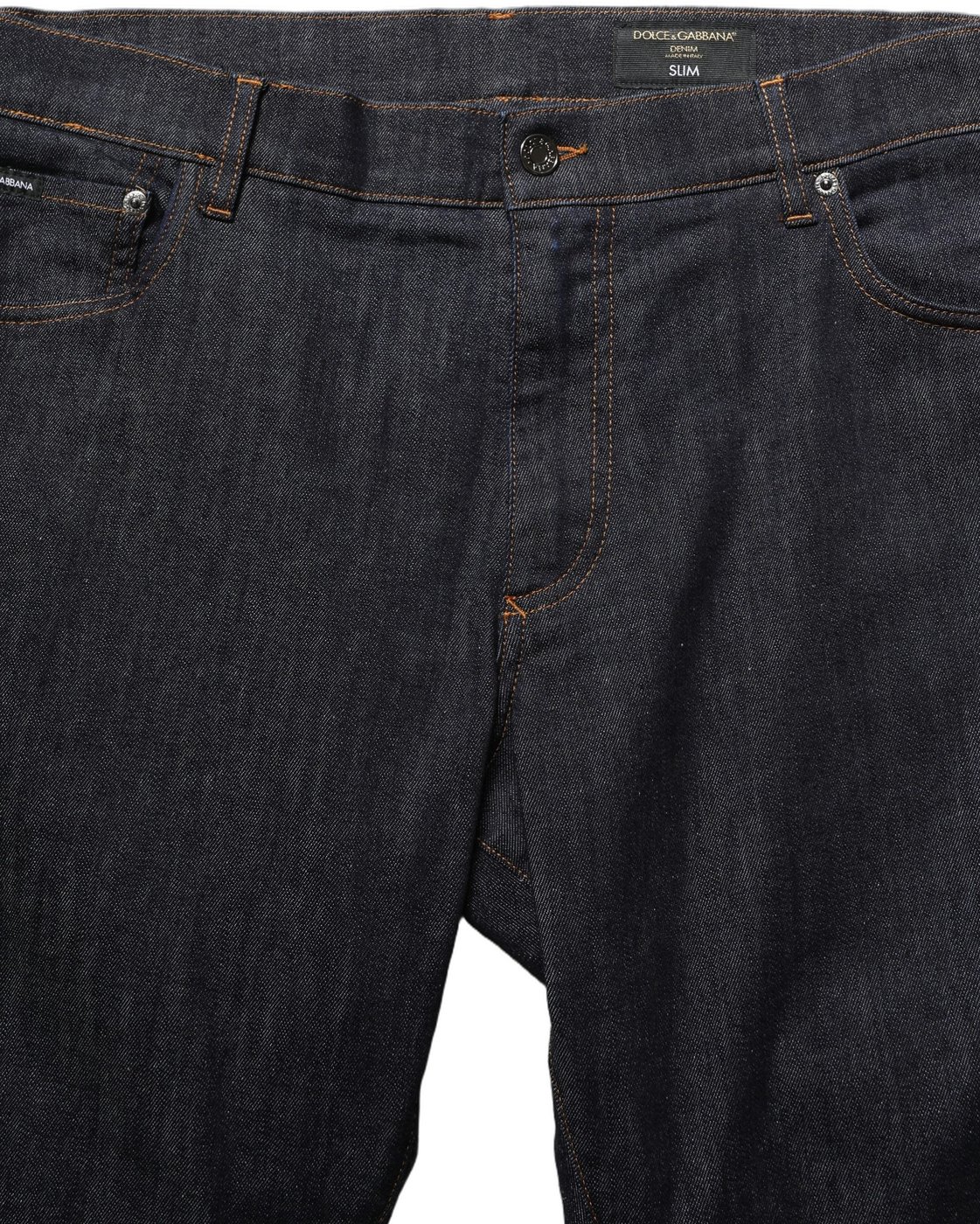 Dolce & Gabbana Dark Gray Cotton Slim Fit Men Denim Jeans