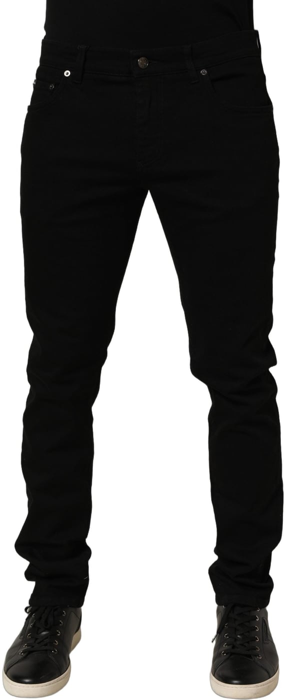 Dolce & Gabbana Black Cotton Stretch Skinny Denim Trouser Jeans