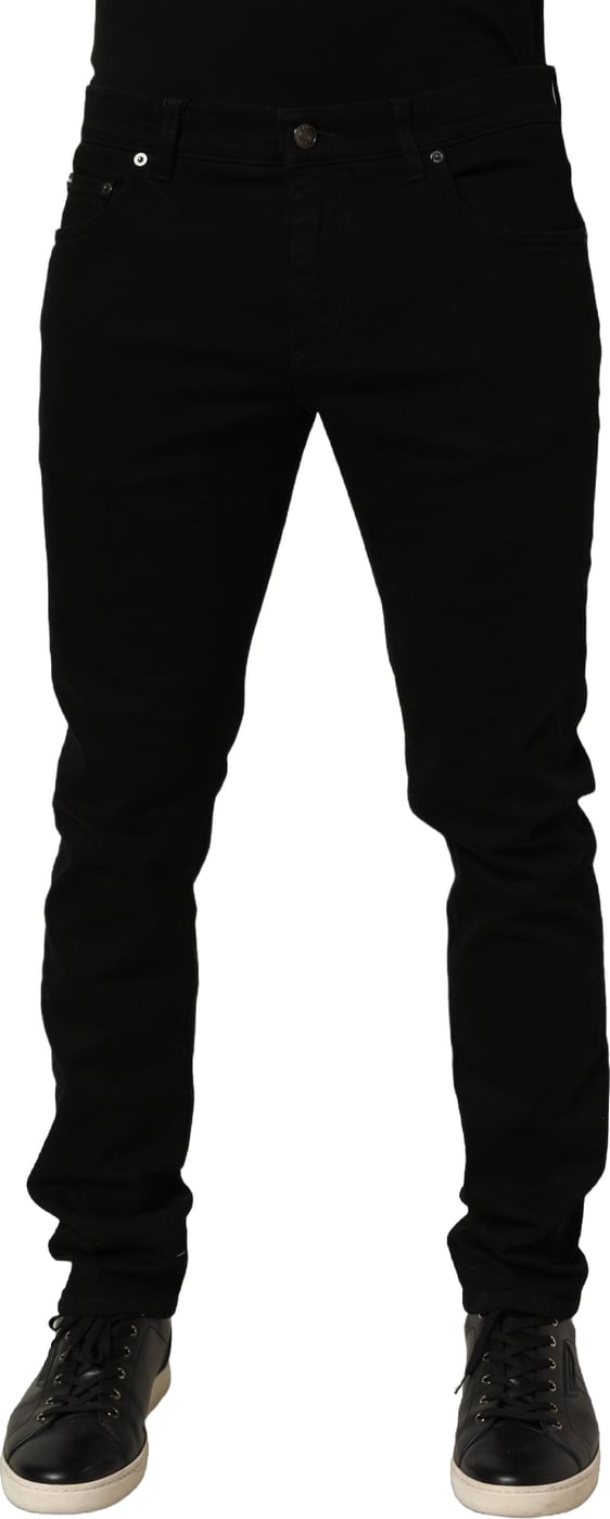 Dolce & Gabbana Black Cotton Stretch Skinny Denim Trouser Jeans