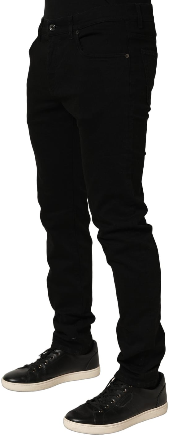 Dolce & Gabbana Black Cotton Stretch Skinny Denim Trouser Jeans