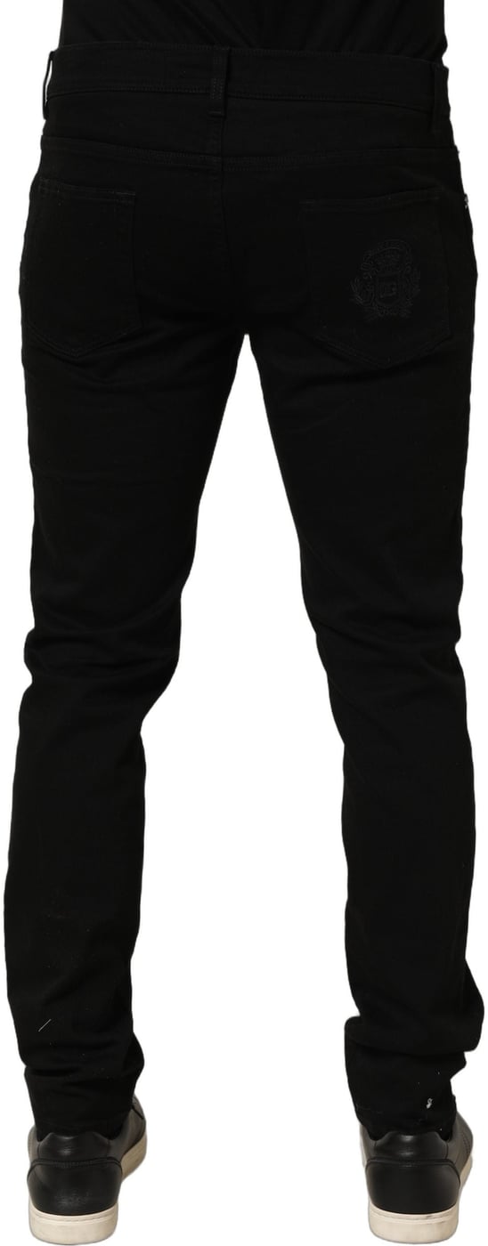 Dolce & Gabbana Black Cotton Stretch Skinny Denim Trouser Jeans