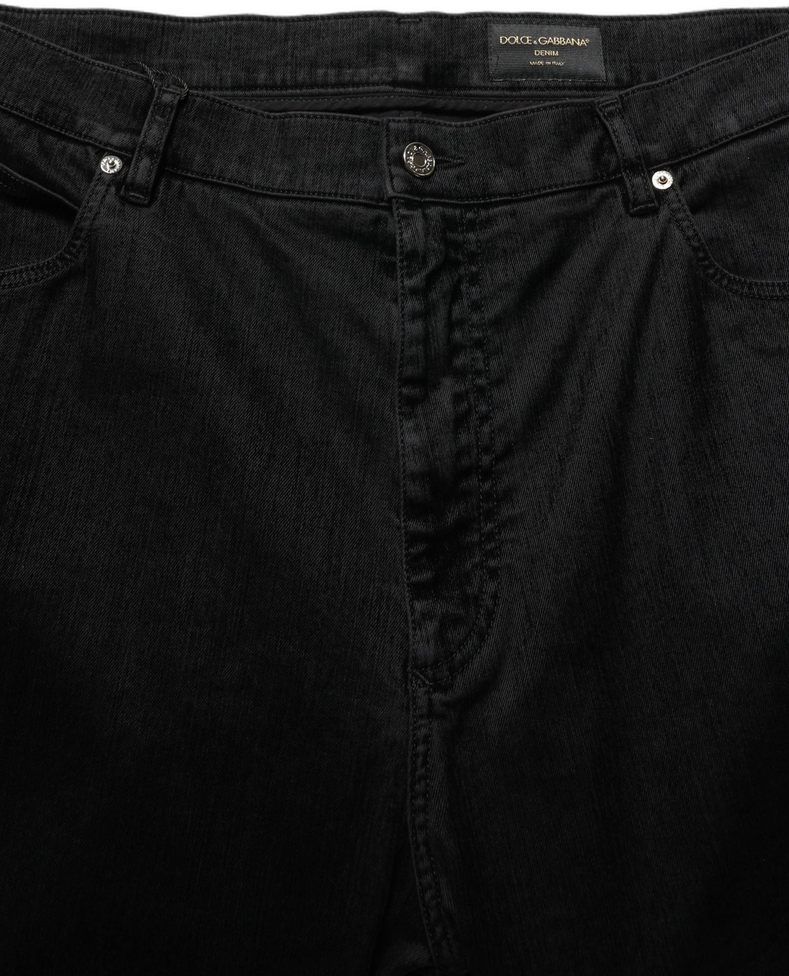 Dolce & Gabbana Black Cotton Relaxed Wide Leg Men Denim Jeans