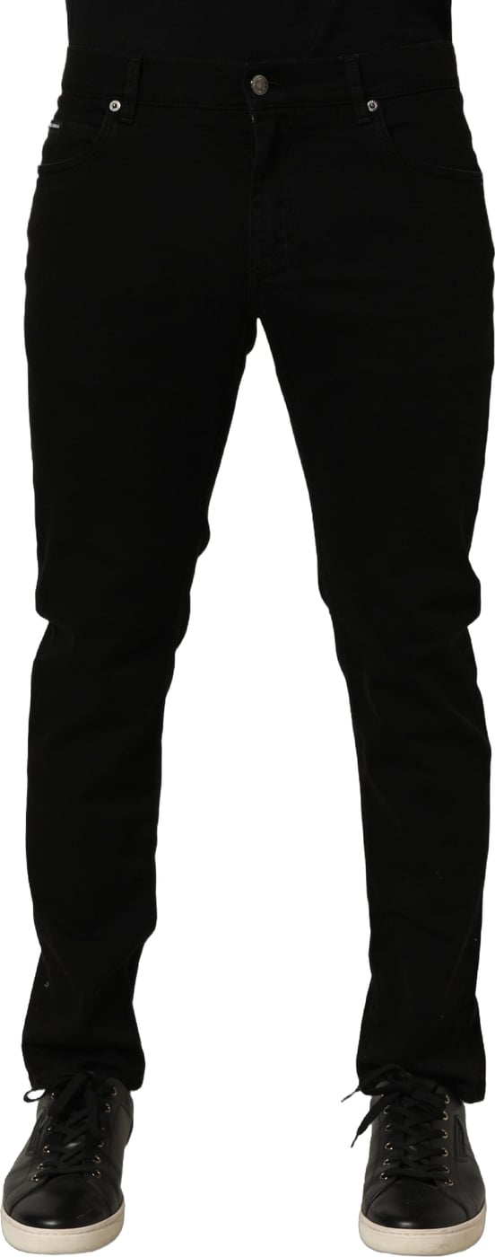 Dolce & Gabbana Black CottonStretch Regular Skinny Denim Jeans