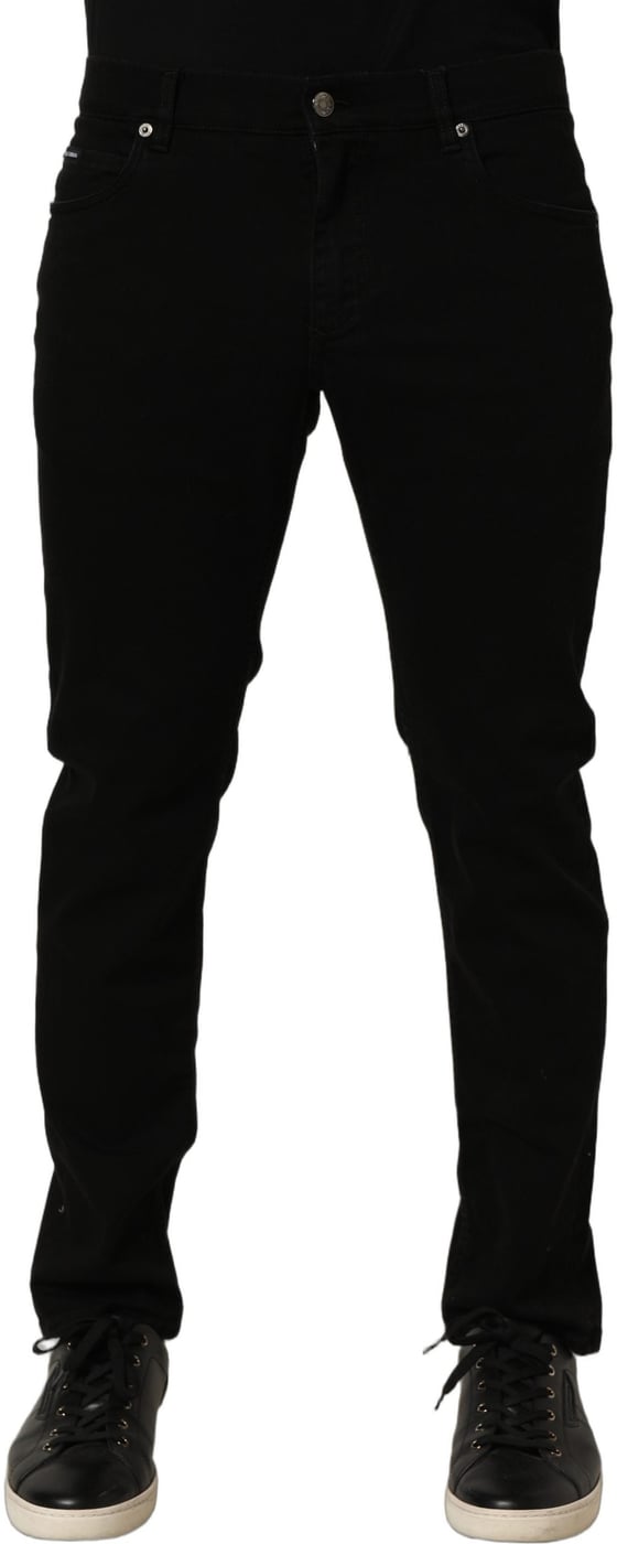 Dolce & Gabbana Black CottonStretch Regular Skinny Denim Jeans
