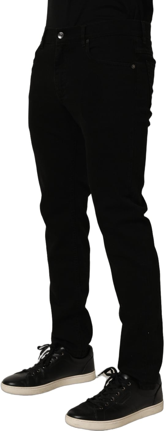 Dolce & Gabbana Black CottonStretch Regular Skinny Denim Jeans