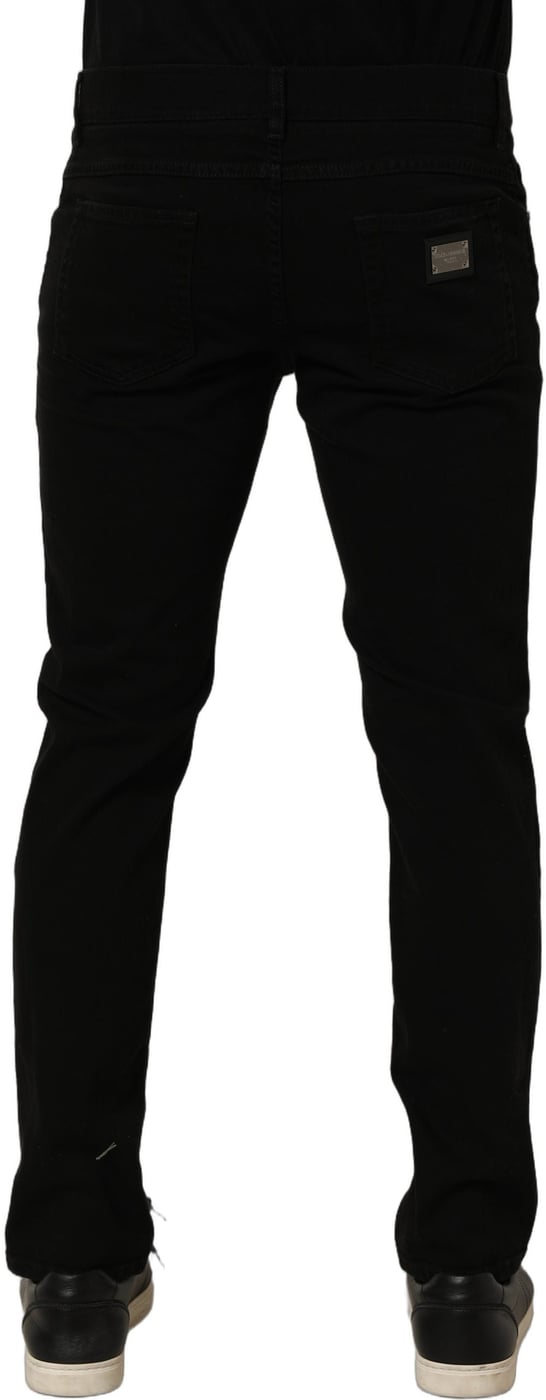 Dolce & Gabbana Black CottonStretch Regular Skinny Denim Jeans