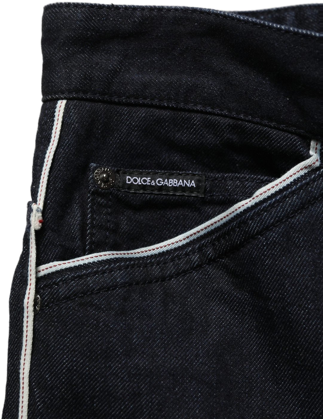 Dolce & Gabbana Black Cotton Stretch Straight Men Denim Jeans