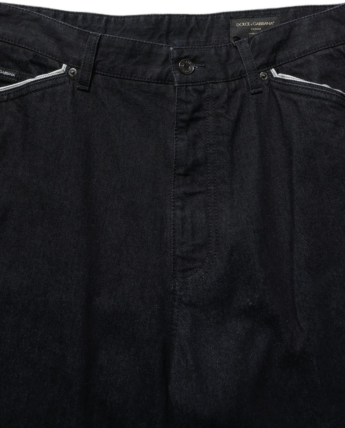 Dolce & Gabbana Black Cotton Stretch Straight Men Denim Jeans