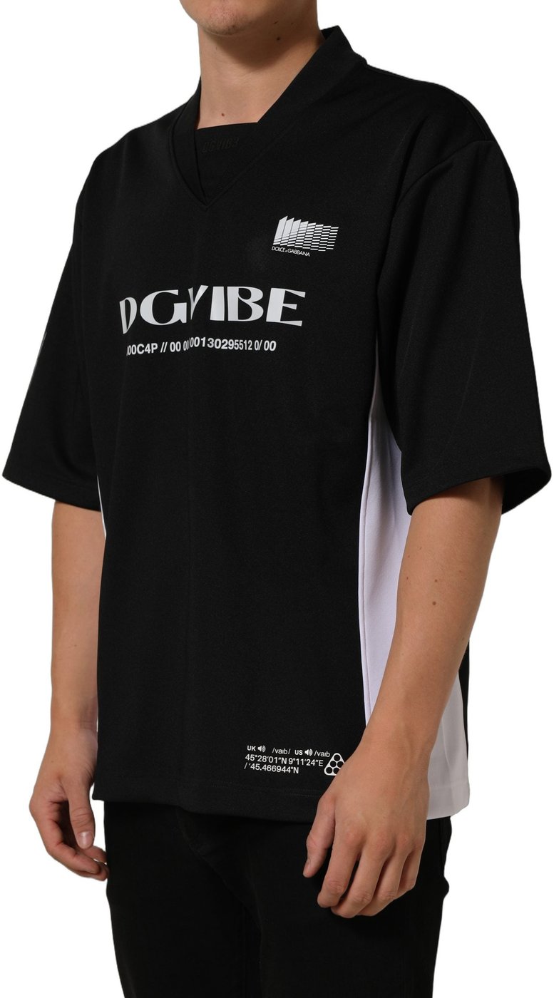 Dolce & Gabbana Black Polyester DGVIB3 Oversized Jersey T-shirt