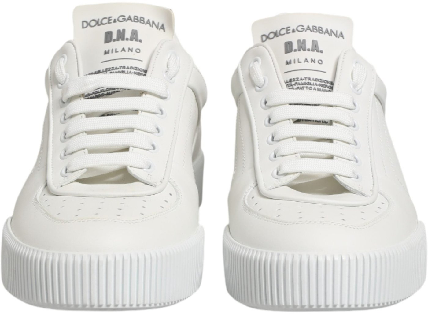 Dolce & Gabbana White Miami Leather Low Top Men Sneakers Shoes