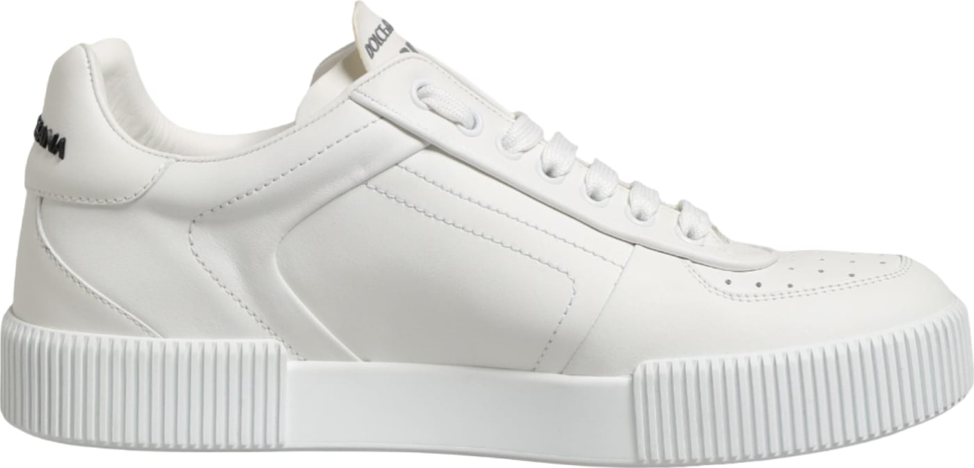 Dolce & Gabbana White Miami Leather Low Top Men Sneakers Shoes