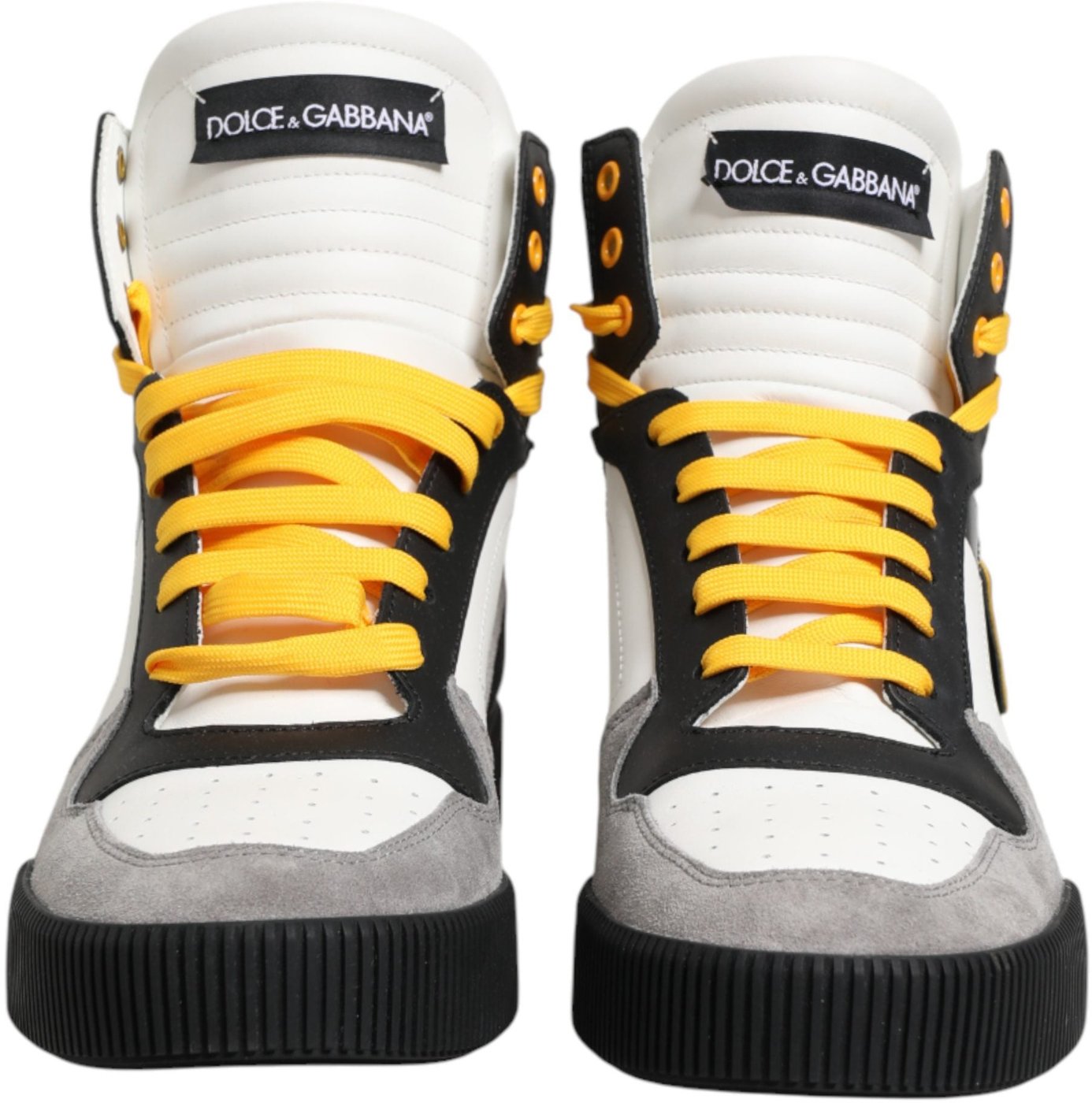 Dolce & Gabbana Multicolor Calf High Top Sneakers Shoes