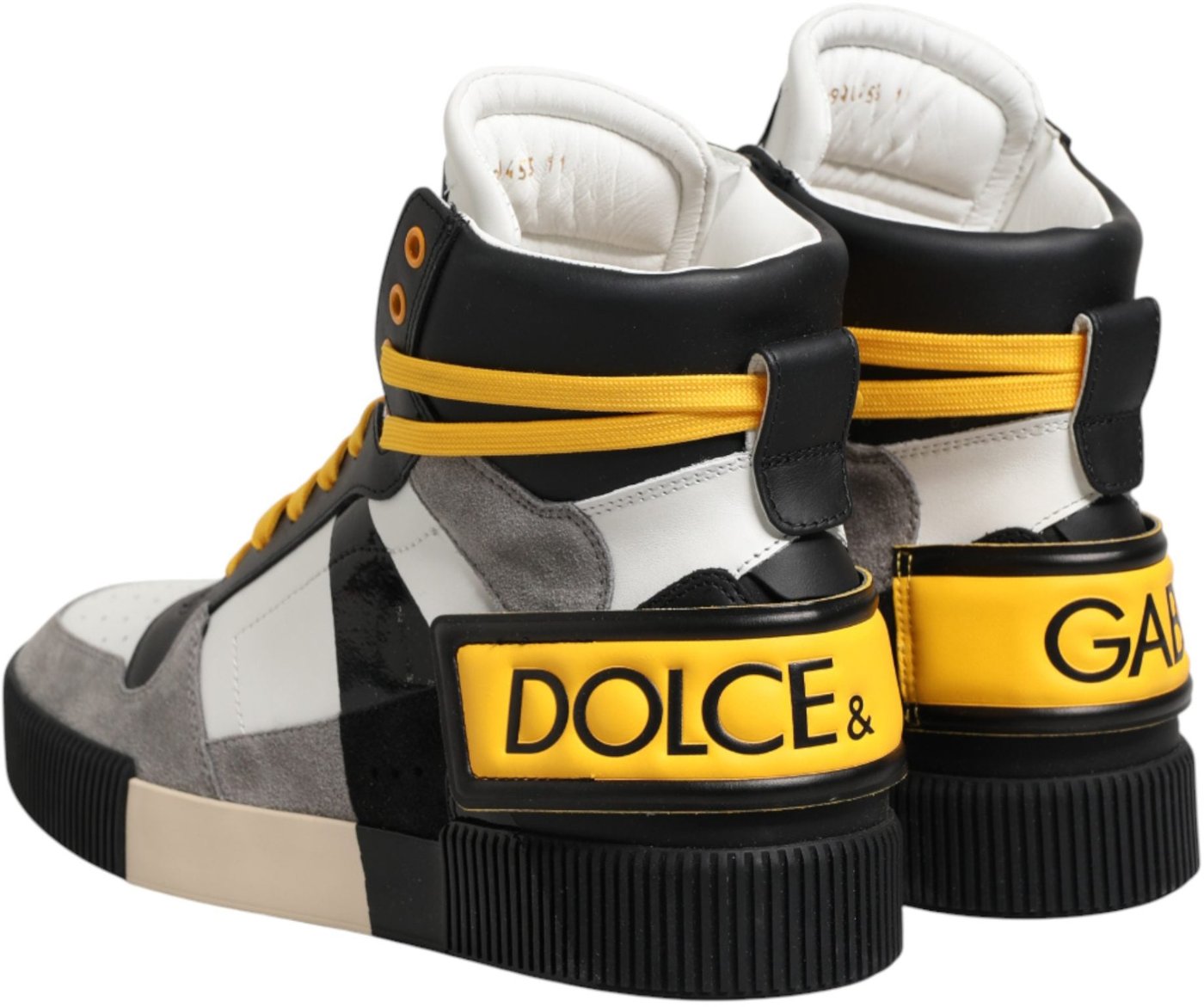Dolce & Gabbana Multicolor Calf High Top Sneakers Shoes