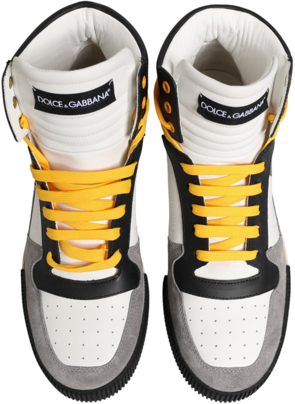 Dolce & Gabbana Multicolor Calf High Top Sneakers Shoes