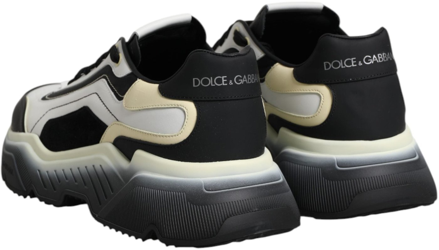 Dolce & Gabbana White Black Daymaster Two Tone Sneaker Shoes