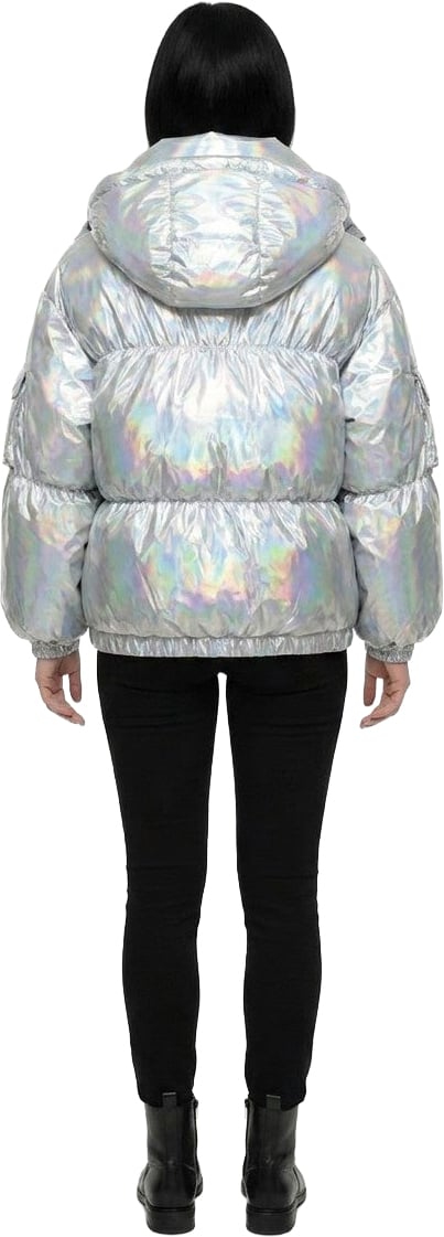 Dolce & Gabbana Silver Polyamide Shell Jacket