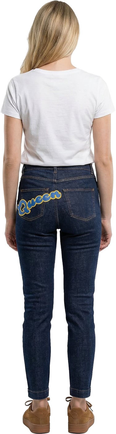 Dolce & Gabbana Navy Blue Cotton Skinny Jeans
