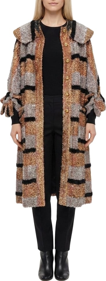 Dolce & Gabbana Multicolor Leather Coat