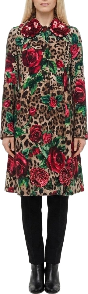 Dolce & Gabbana Multicolor Wool Coat