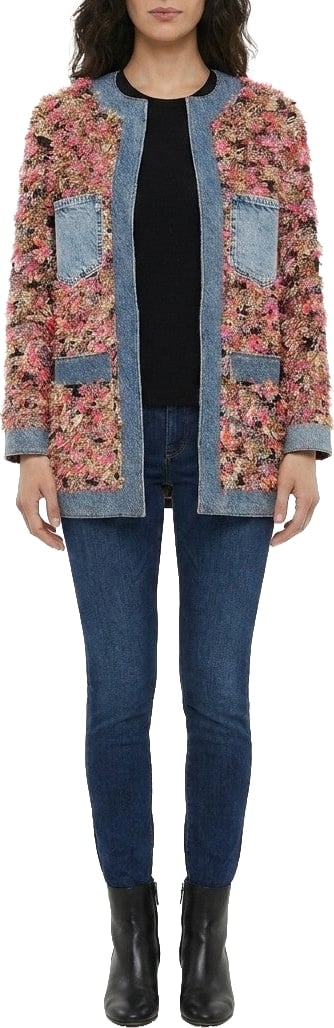 Dolce & Gabbana Multicolor Polyester Denim Jacket
