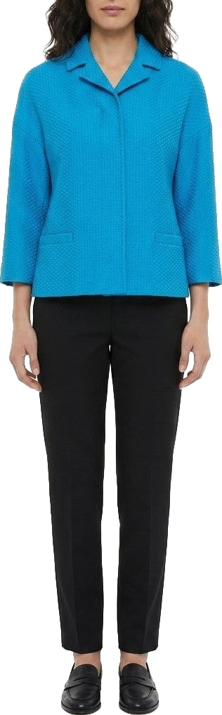 Dolce & Gabbana Blue Cotton Full-Length Jacket