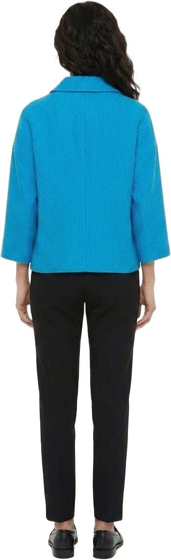 Dolce & Gabbana Blue Cotton Full-Length Jacket