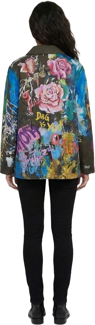 Dolce & Gabbana Multicolor Cotton Full-Length Jacket