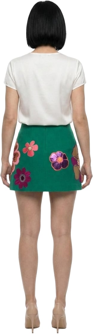 Dolce & Gabbana Green Acetate Mini Skirt