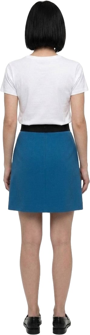 Dolce & Gabbana Blue Elastane Mini Skirt