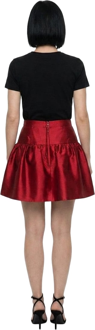 Dolce & Gabbana Red Silk Mini Skirt