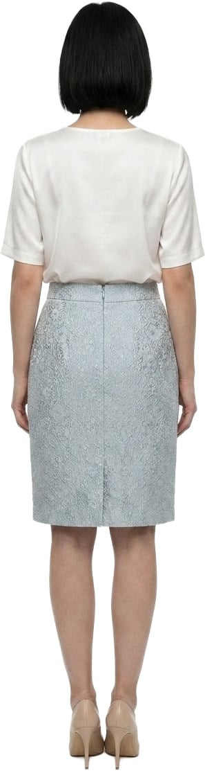 Dolce & Gabbana Bicolor Polyester Midi Skirt