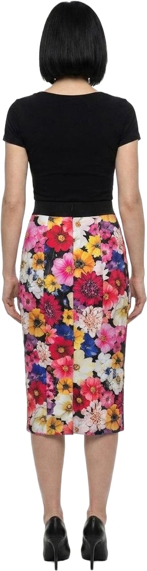 Dolce & Gabbana Multicolor Elastane Midi Skirt