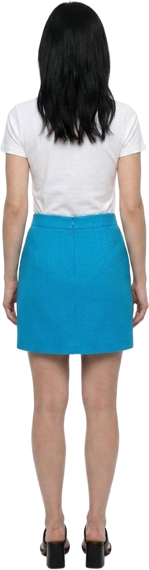 Dolce & Gabbana Blue Cotton Mini Skirt