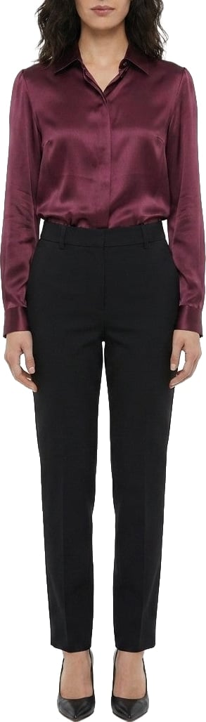 Dolce & Gabbana Burgundy Silk Shirt