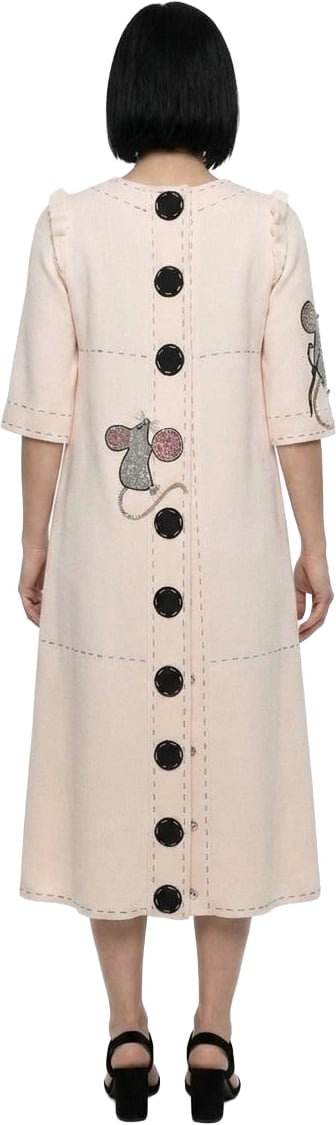 Dolce & Gabbana Cream Polyester Casual Dress