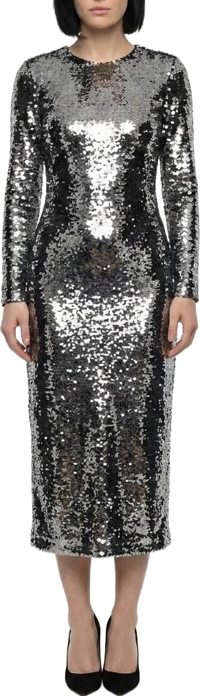 Dolce & Gabbana Silver Polyester Cocktail Dress
