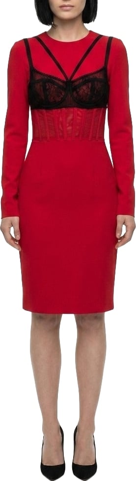 Dolce & Gabbana Red Elastane Cocktail Dress